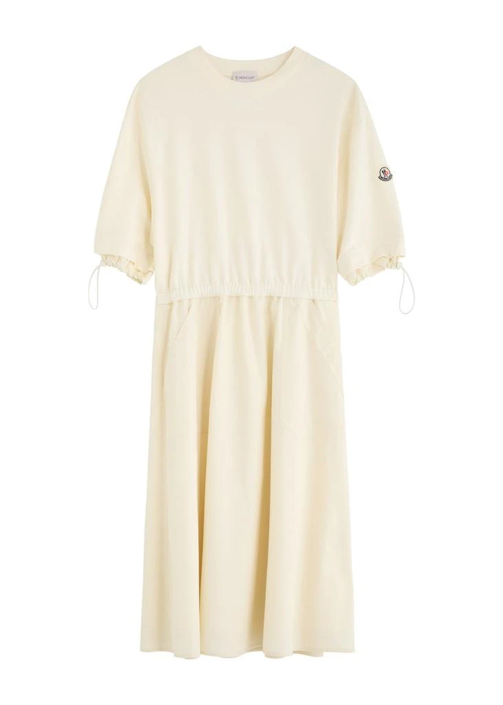 Moncler Abito cotton and woven midi dress 1