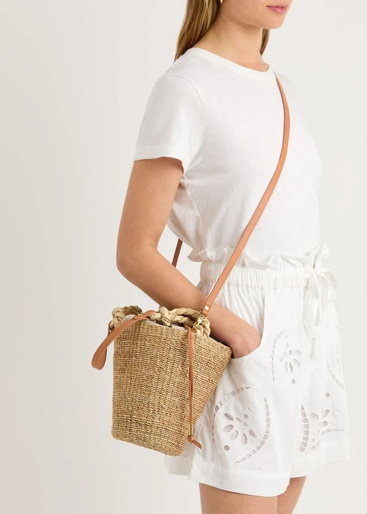 ARANAZ Pail raffia bucket bag 6