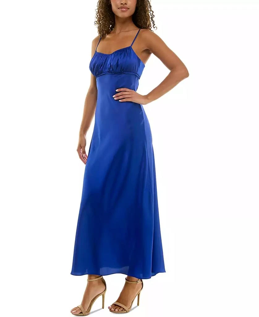 Alex & Sophia Juniors' Strappy Satin Maxi Dress 3