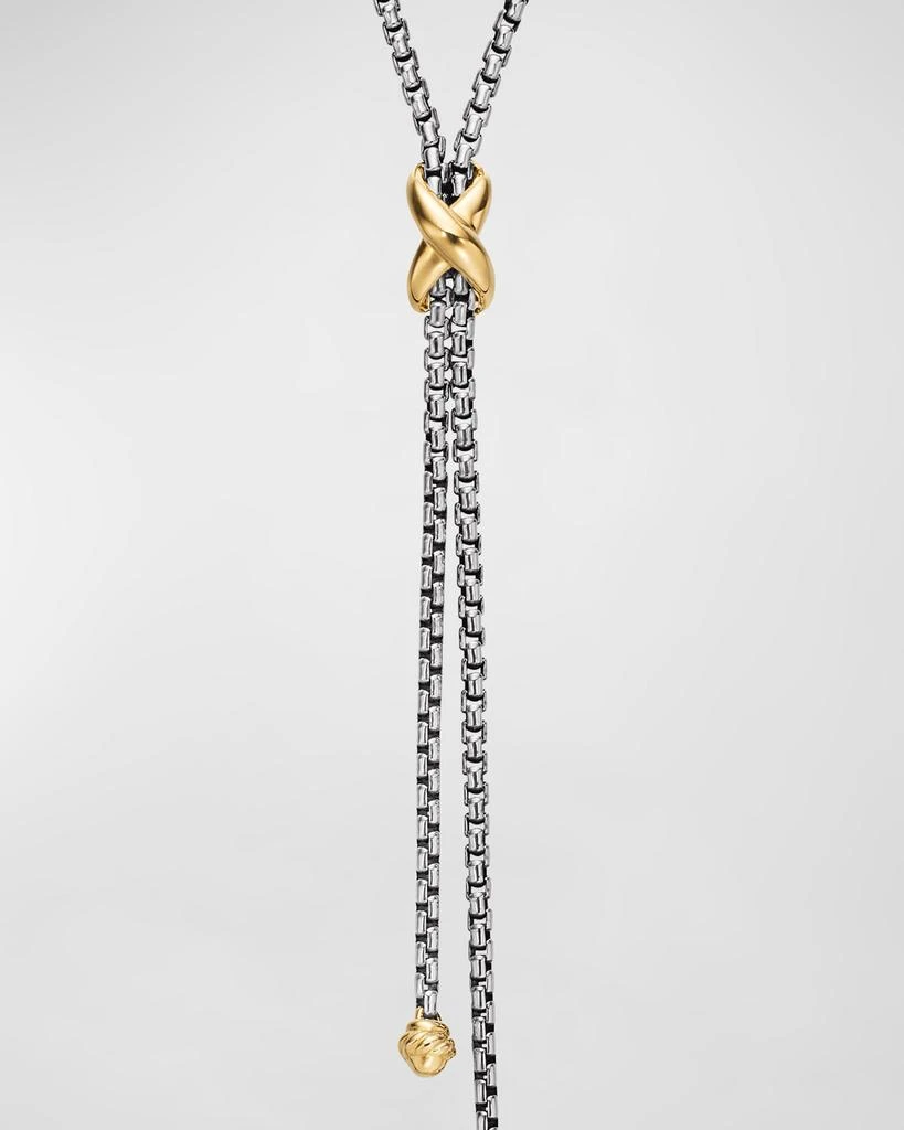 David Yurman Petite X Lariat Y Necklace with 18K Yellow Gold 4