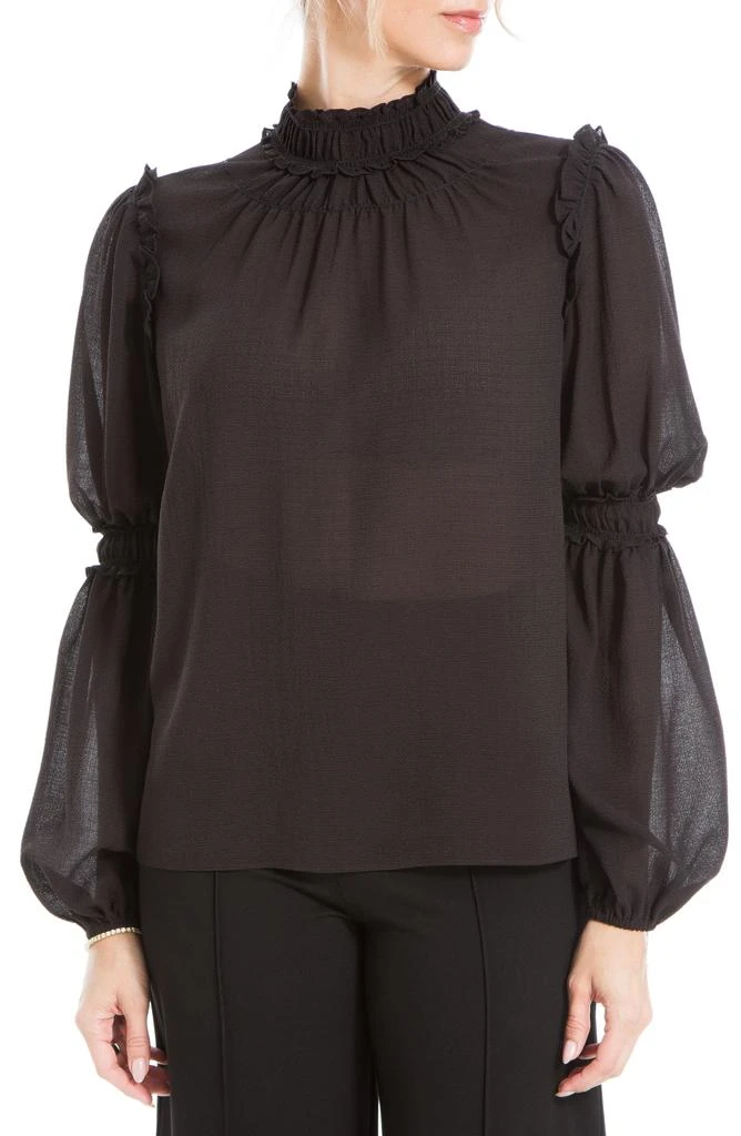 Max Studio Mock Neck Long Sleeve Top 1