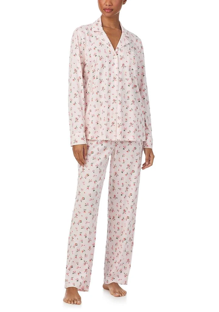 Ralph Lauren Long Sleeve Notch Collar Top and Long Pants Pajama Set