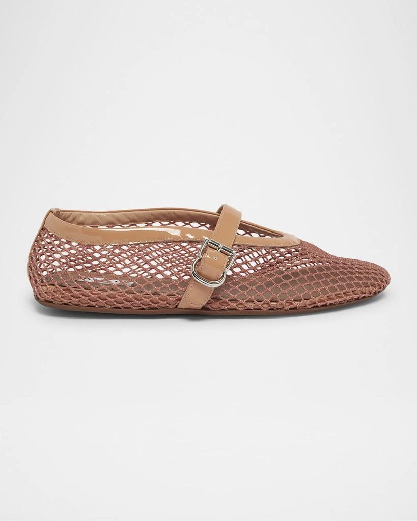 Alaïa Mesh Mary Jane Ballerina Flats 1