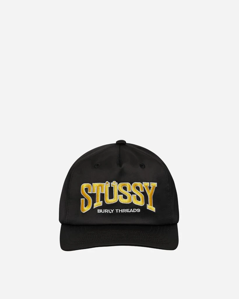 STUSSY Burly Threads Snapback Cap Black 1