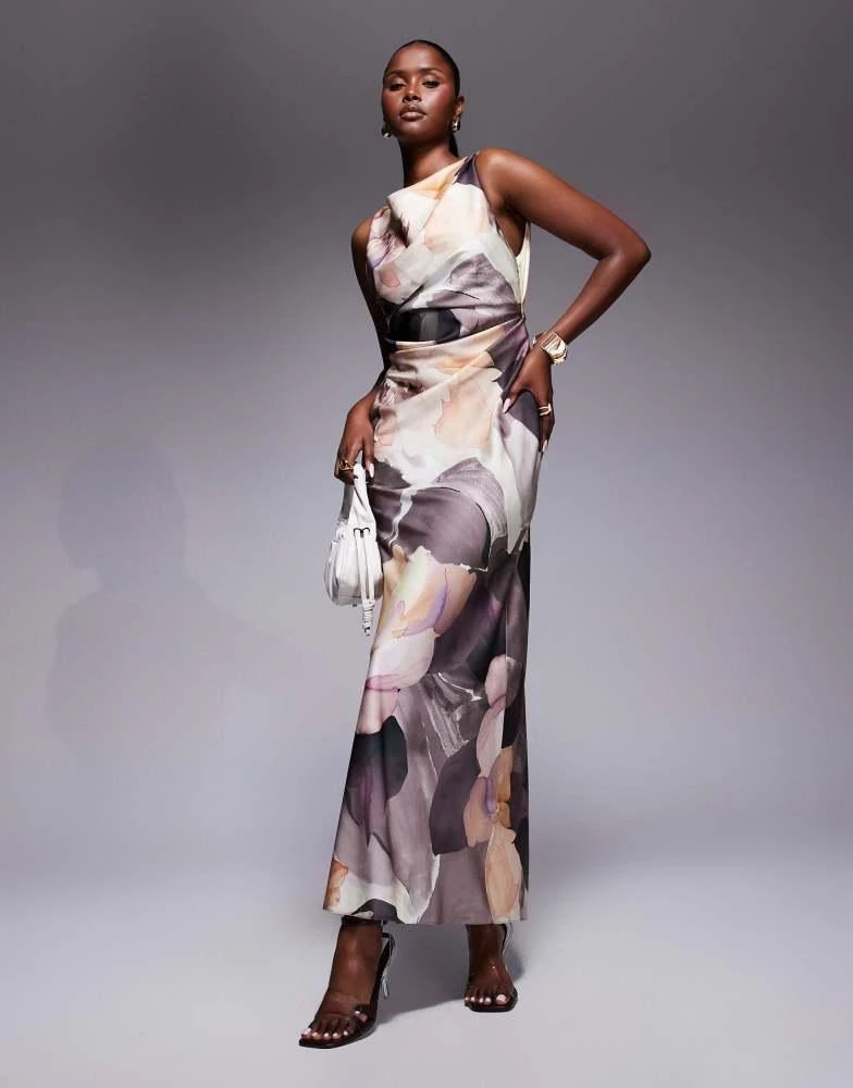brown maxi dress asos Peanuts ReAction main image 0