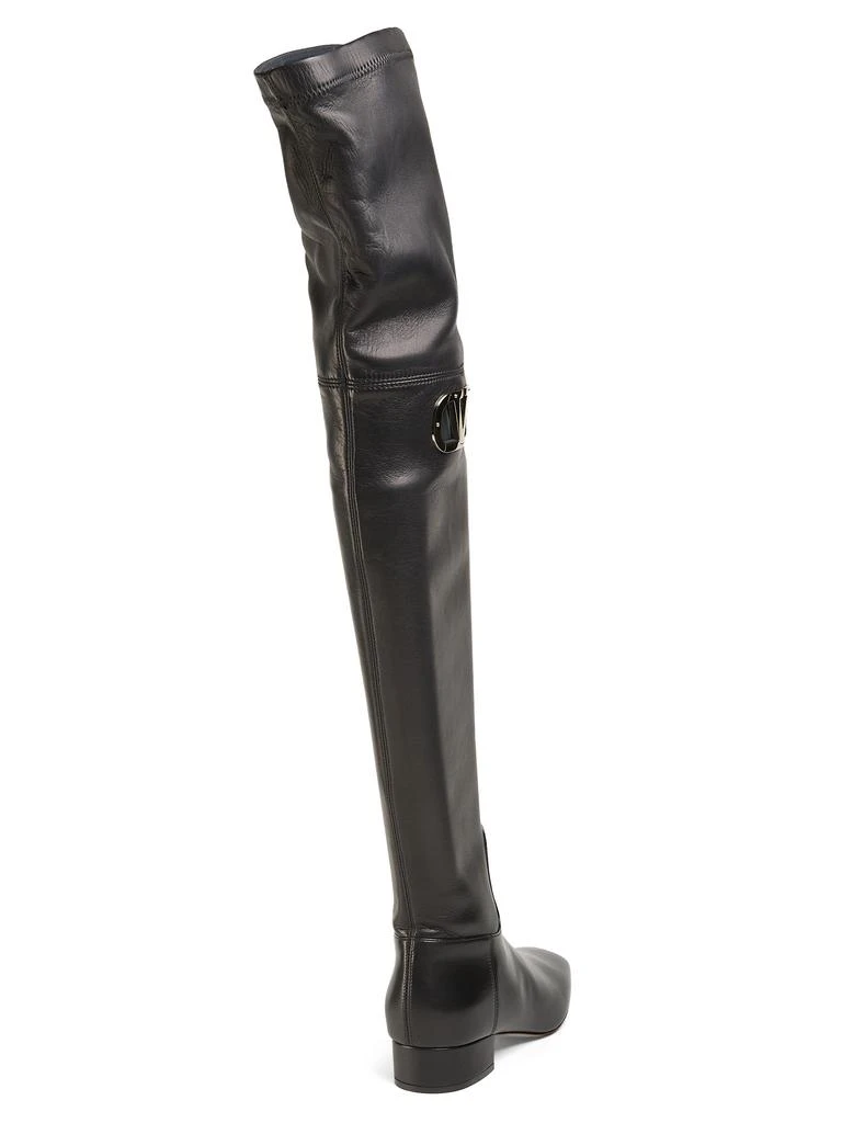 Valentino 25MM Block-Heel Over-The-Knee Leather Boots 3
