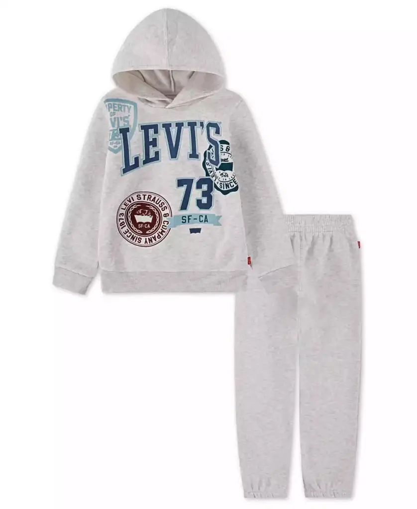 Levi's Boys' Toddler 2T-4T Long-Sleeve Hoodie and Joggers, 2-Piece Set