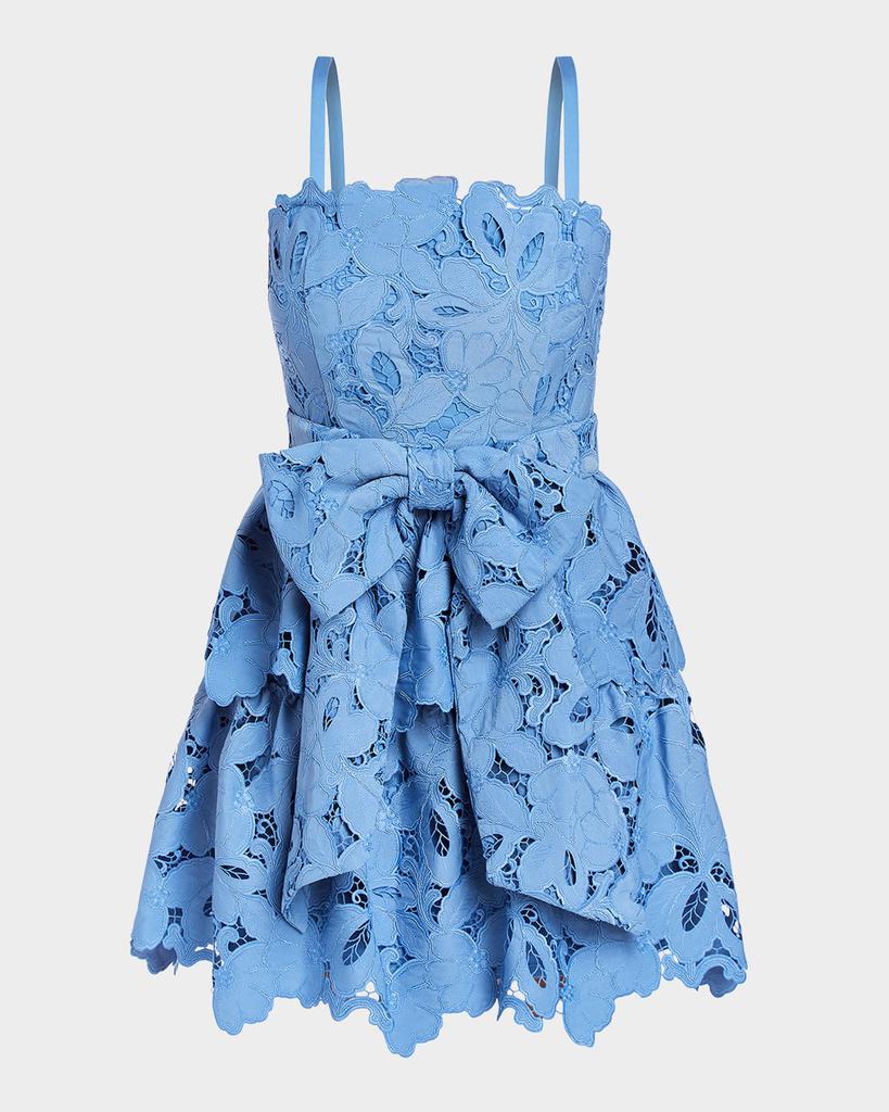 Mestiza New York Vanessa Tiered Floral Lace Mini Dress
