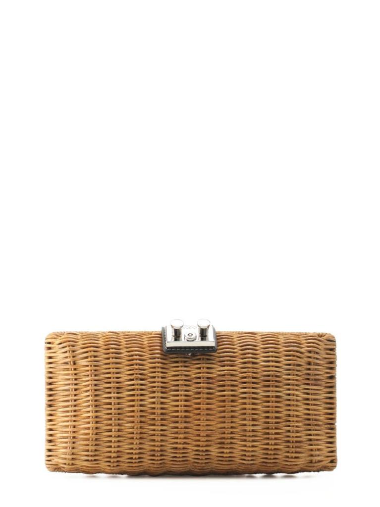 NA Black Tube Willow Clutch Bag