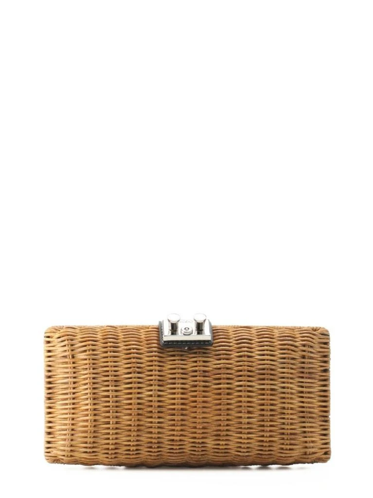 NA Black Tube Willow Clutch Bag 1