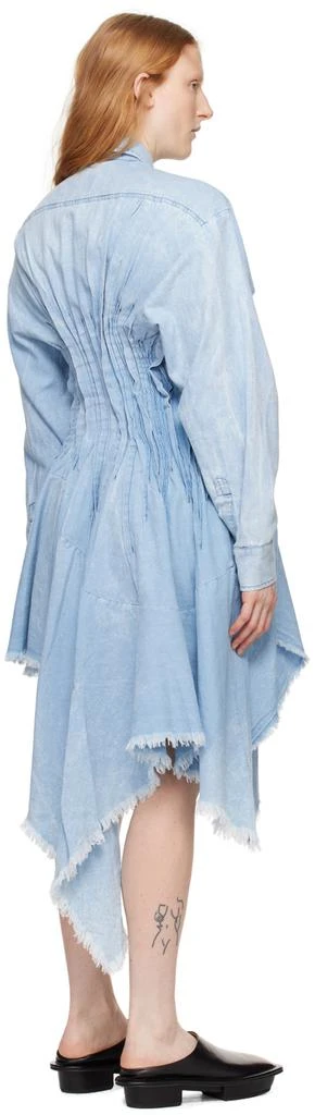 Marques Almeida Blue Pleated Denim Midi Dress 3