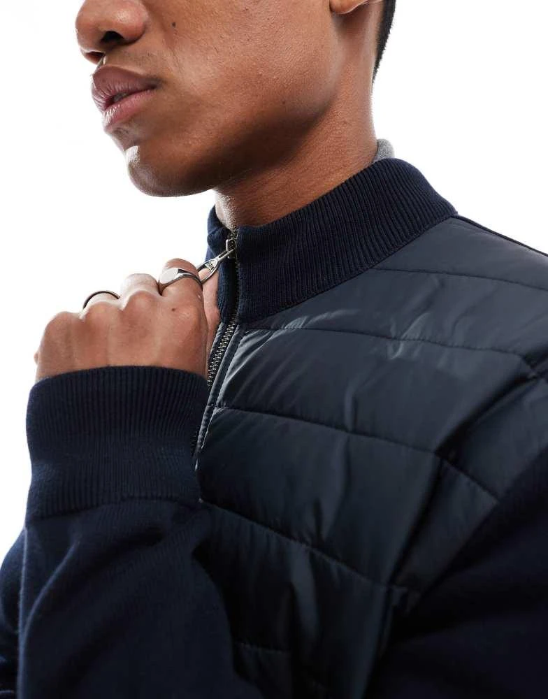 Barbour Barbour essential carn baffle zip through knitted jumper 3