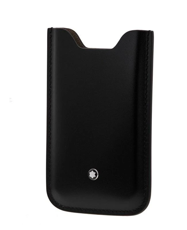 MontBlanc Montblanc 3/4 Black Leather Phone Pouch 107044 1