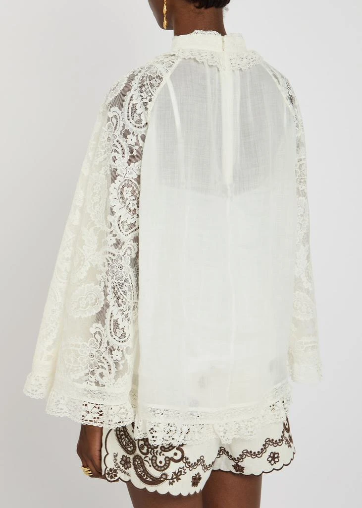 Zimmermann Ascension Lace Yoke Tunic ramie tunic 3