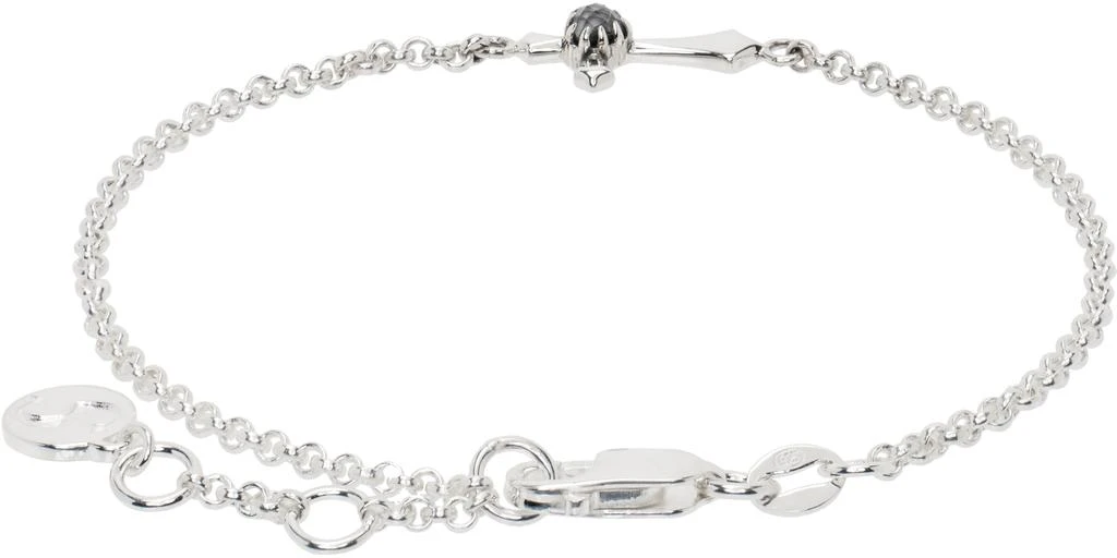 Stolen Girlfriends Club SSENSE Exclusive Silver Gothic Side Cross Bracelet 2