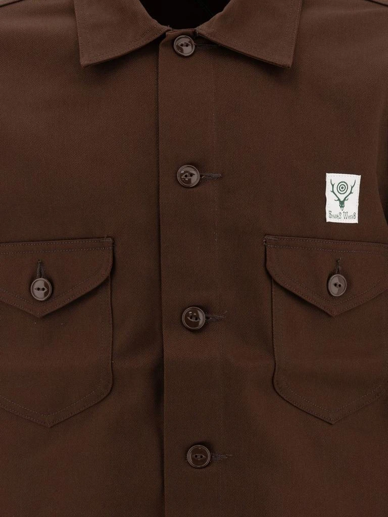 South2 West8 South2 West8 Smokey Buttoned Overshirt 3