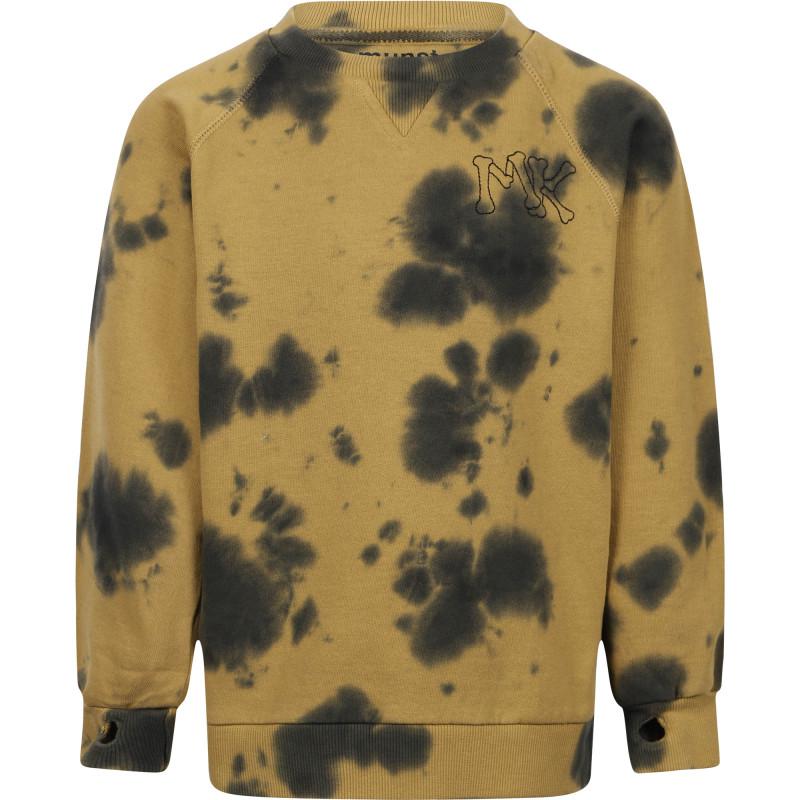Munster Tie dye spots cotton sweatshirt in light brown