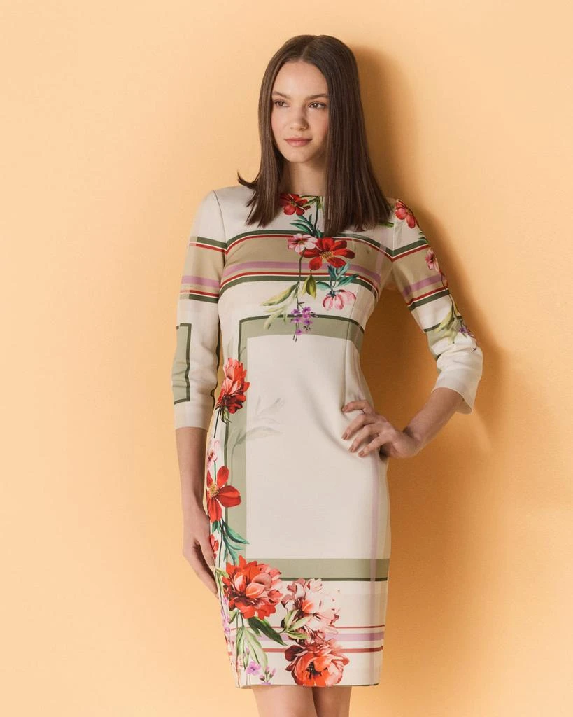 Teri Jon Geometric & Floral-Print Scuba Dress 5