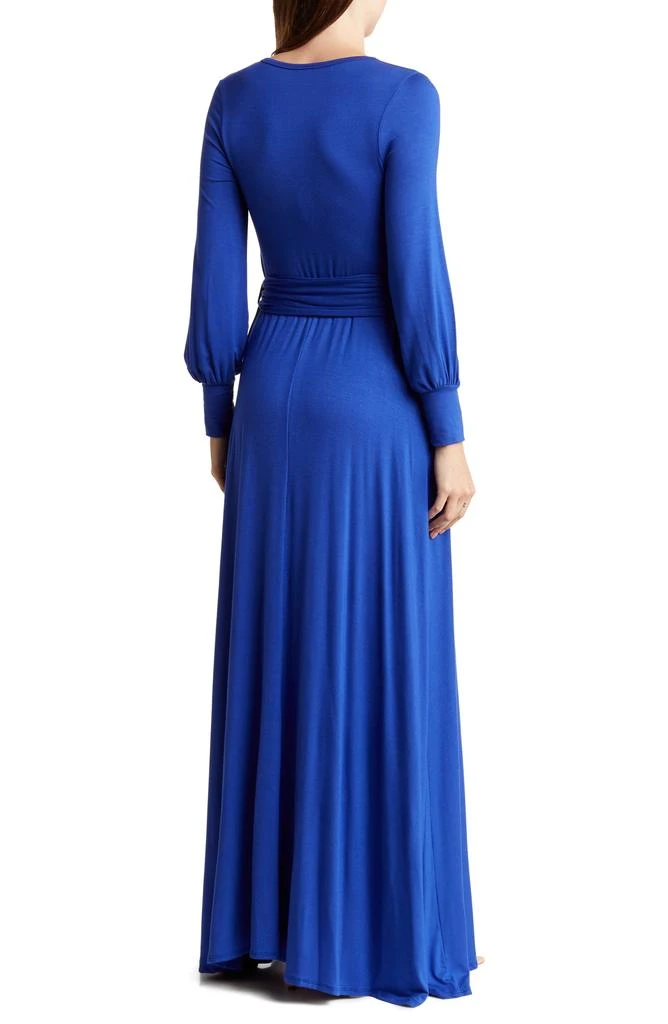 GO COUTURE Long Sleeve Maxi Wrap Dress 2