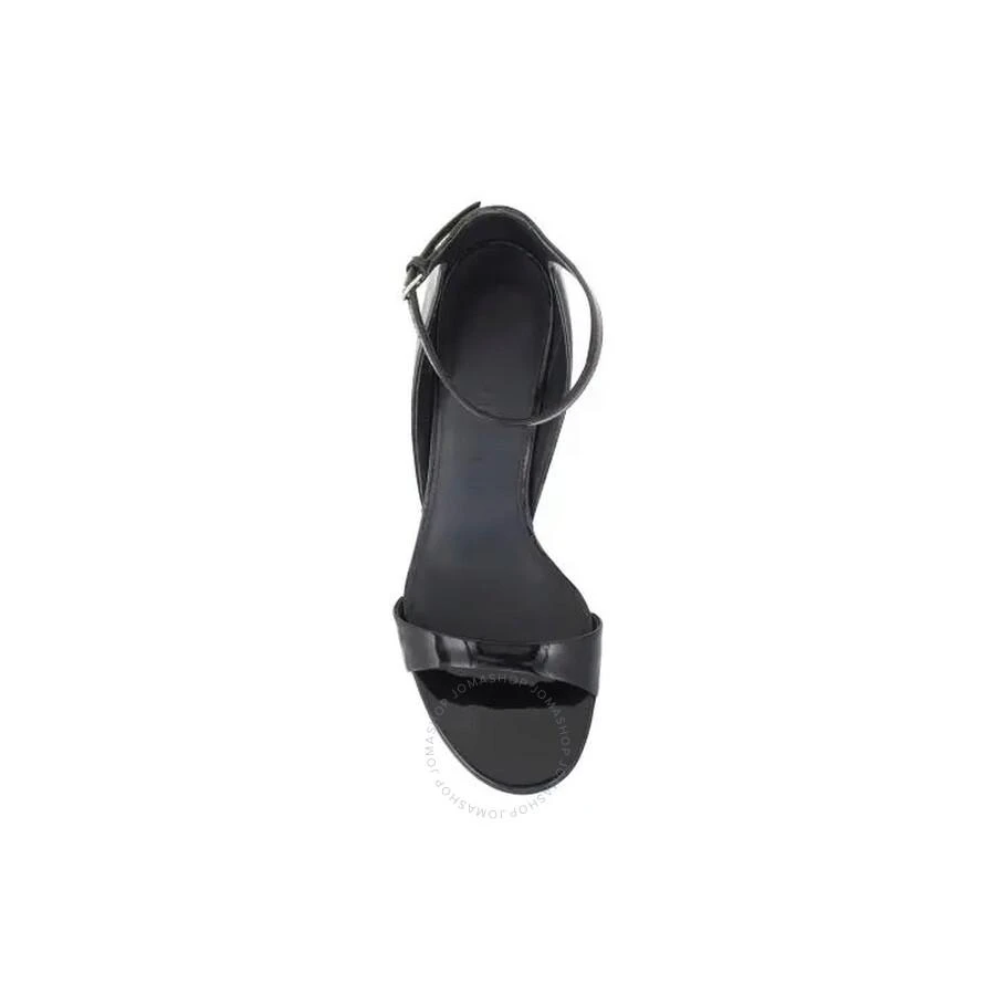 Salvatore Ferragamo Black Vernice Open-Toe Wedge Sandals 3