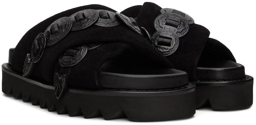 Toga Pulla SSENSE Exclusive Black Cross Strap Sandals 4