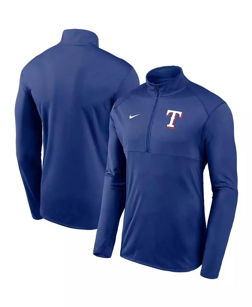 NIKE Men's Royal Texas Rangers Team Logo Element Performance Half-Zip Pullover Jacket 1