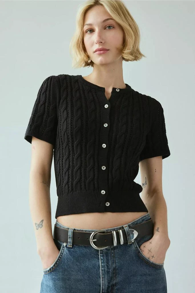 Kimchi Blue Kimchi Blue Vivian Cable Knit Short Sleeve Cardigan 1