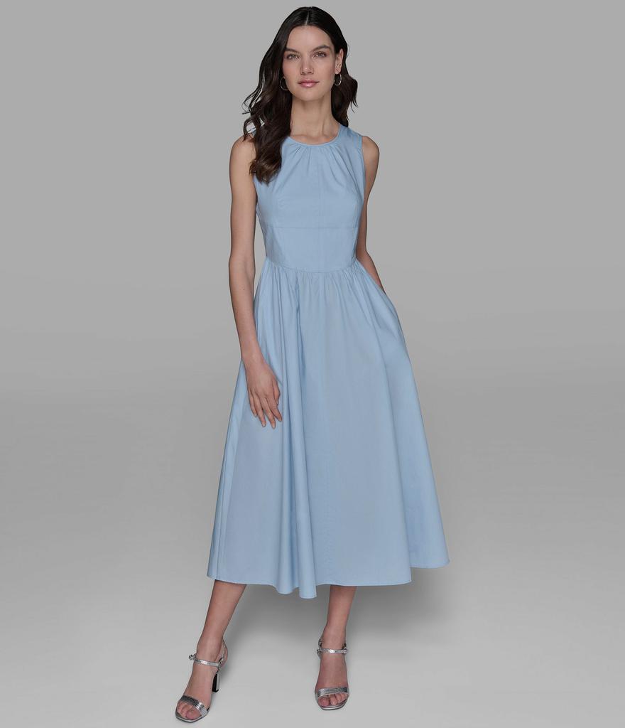 Karl Lagerfeld Paris POPLIN DRESS WITH BACK TIES