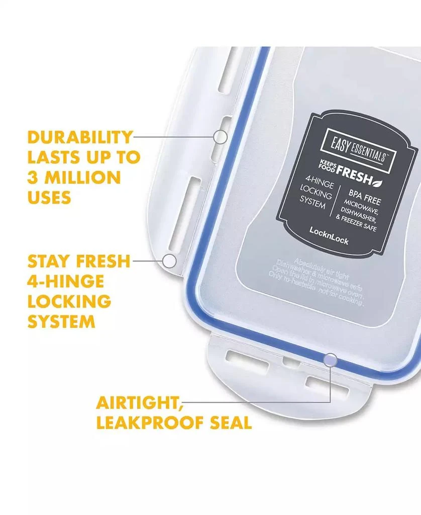 Lock & Lock Easy Essentials 7.6-Cup Rectangular Food Storage Container, Set of 4 9