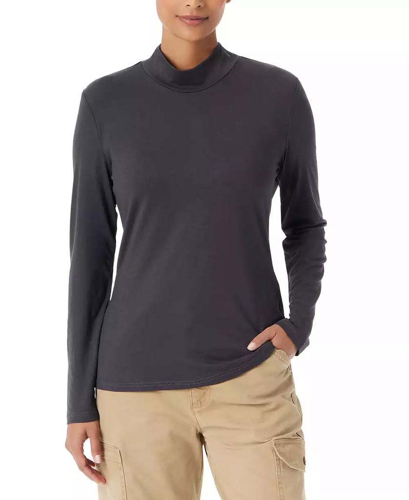 BASS OUTDOOR Women's Mock-Neck Long-Sleeve Top