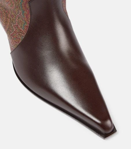 ETRO Paisley coated canvas knee-high boots 5