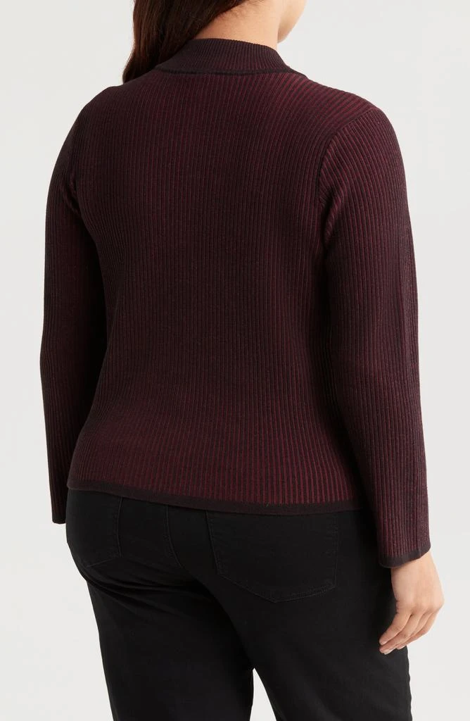 DKNY Ribbed Half Zip Sweater 2