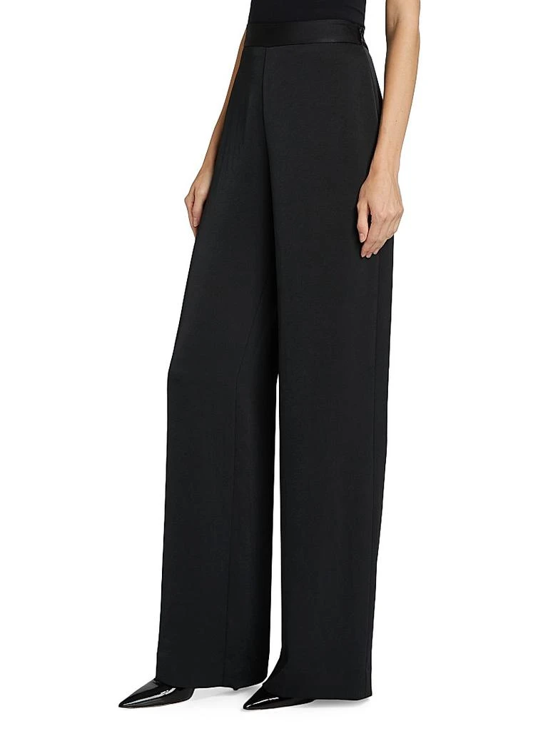 LELA ROSE Satin Wide-Leg Pants 4