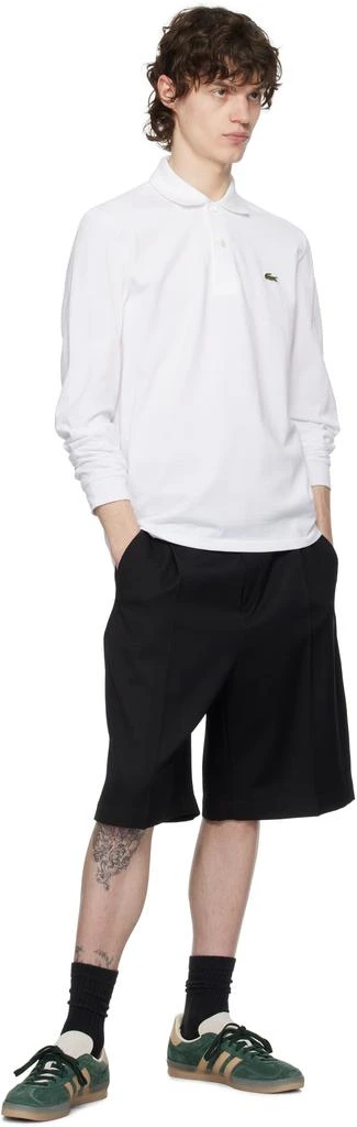 Lacoste White Classic Fit Long Sleeve Polo 4