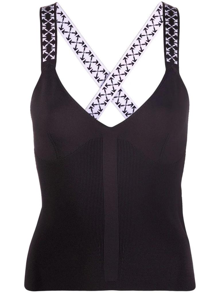 NA Black Arrows pattern top
