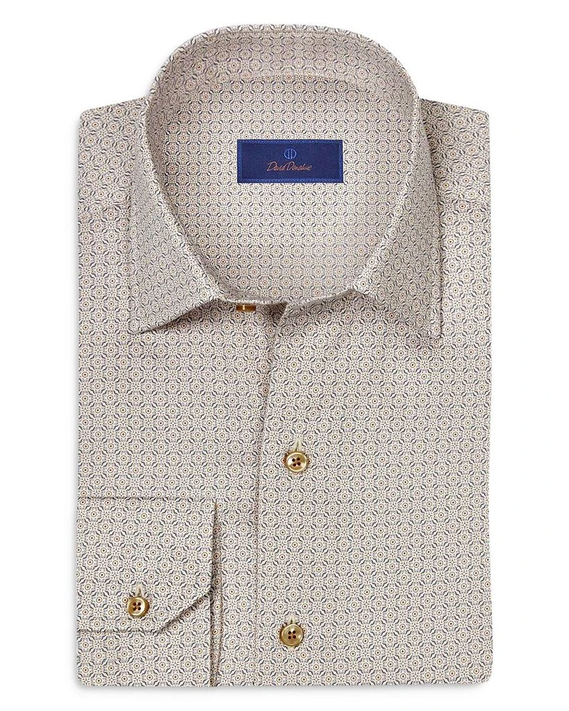 David Donahue Regular Fit Geometric Print Sport Shirt 1