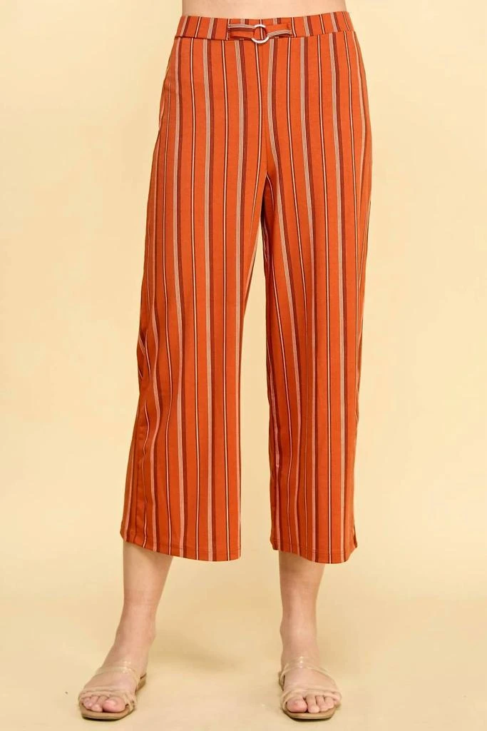 Bebop Bebop - High Waist Cropped Striped Pants 5
