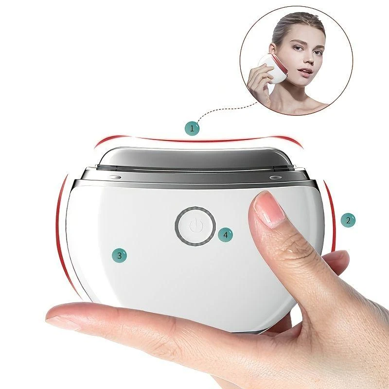 ERUULE Facial Tool Facial Shaping Heating Vibration Micro Current EMS Electric Facial Massager Anti-aging Neck And Face Lift Reduce Wrinkles And Puffiness 3
