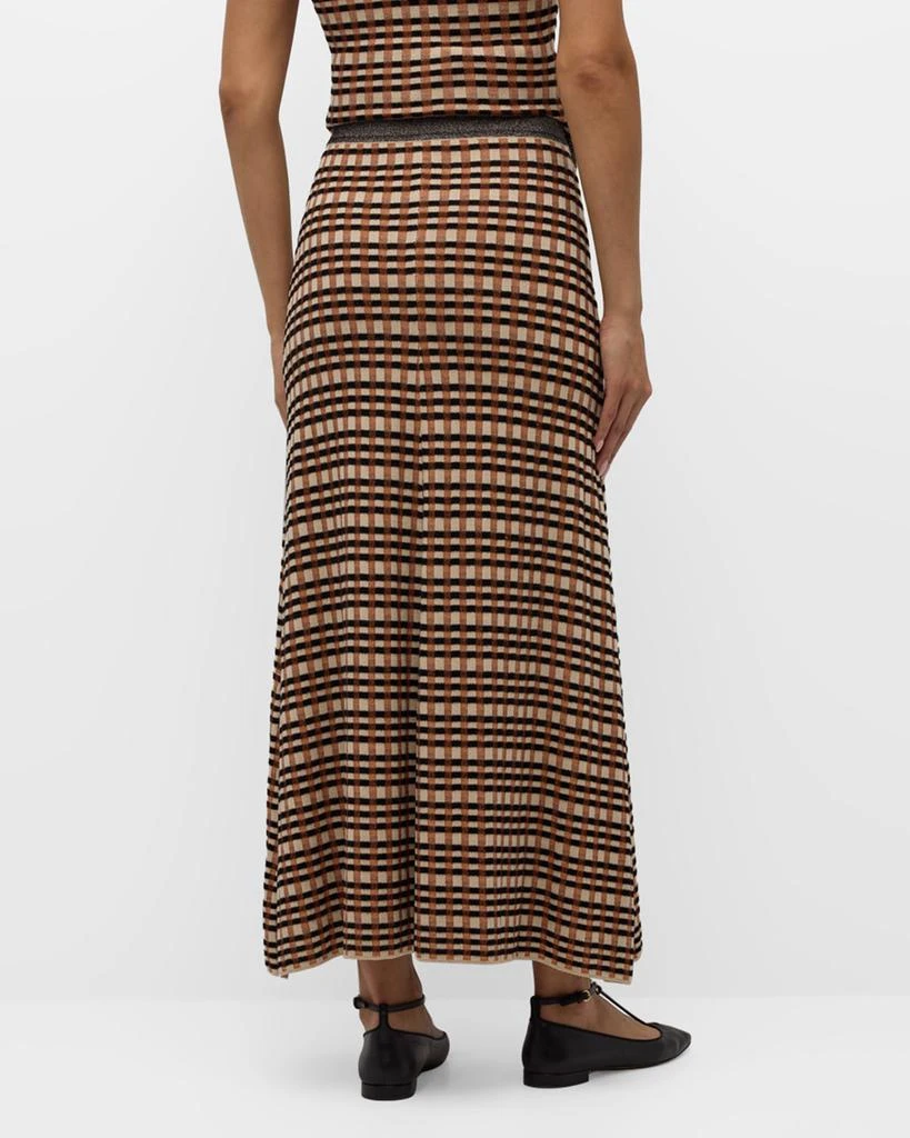 Ulla Johnson Amal Check Knit Maxi Skirt 6