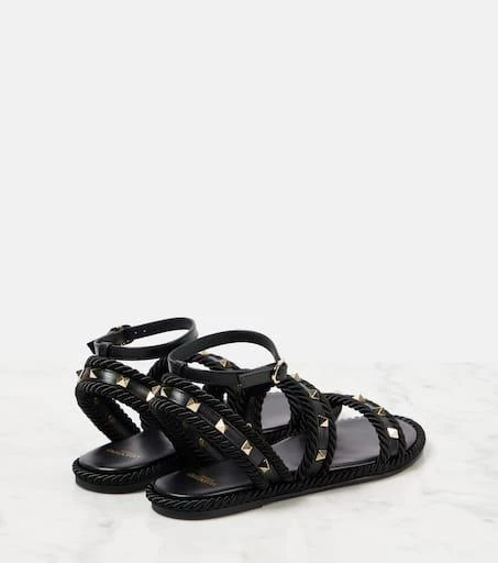 Valentino Rockstud Torchon leather sandals 2