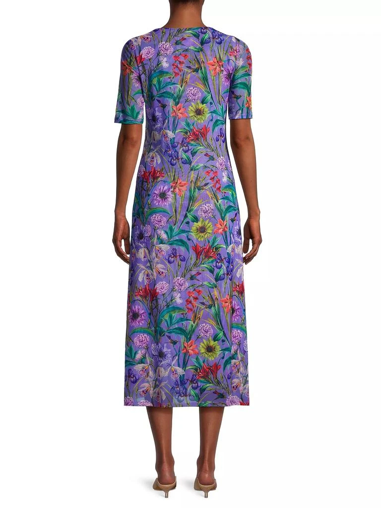 Johnny Was Daphne Floral Mesh Midi-Dress 5