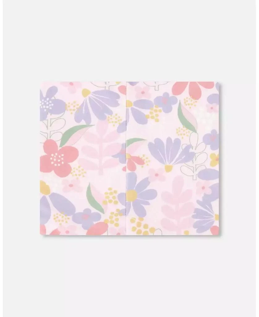 Deux par Deux Girl Stretch Jersey Neck Tube Pink Flower Print 3