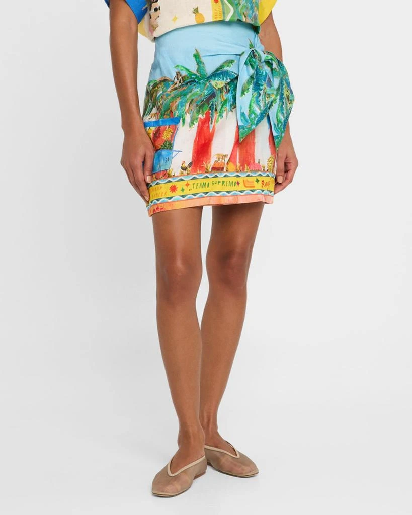 ALEMAIS All Aboard Wrap Mini Skirt 4