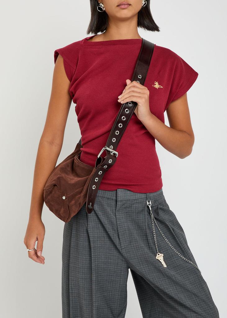 Vivienne Westwood Maxime small suede cross-body bag - Crossbody