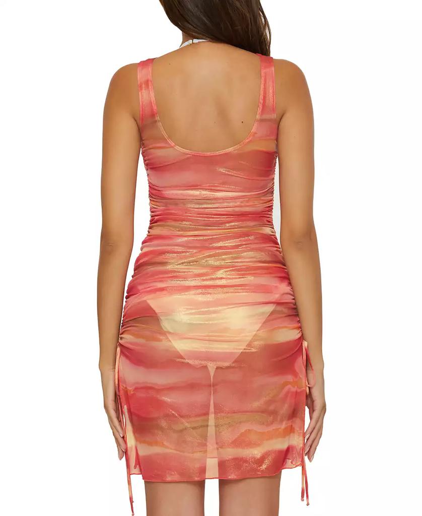 Becca Women's Reversible Stretch-Mesh Cover-Up Dress