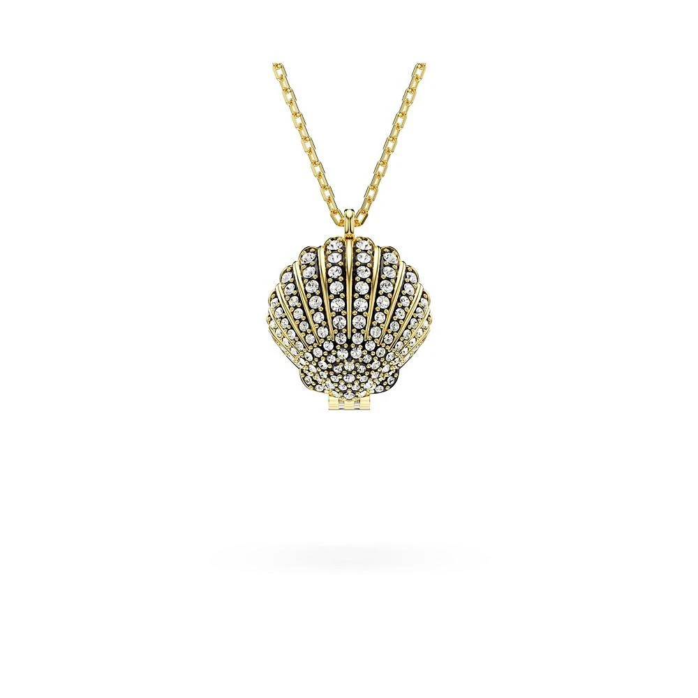 Swarovski Crystal Swarovski Imitation Pearl, Shell, White, Gold-Tone Idyllia Pendant Necklace 4