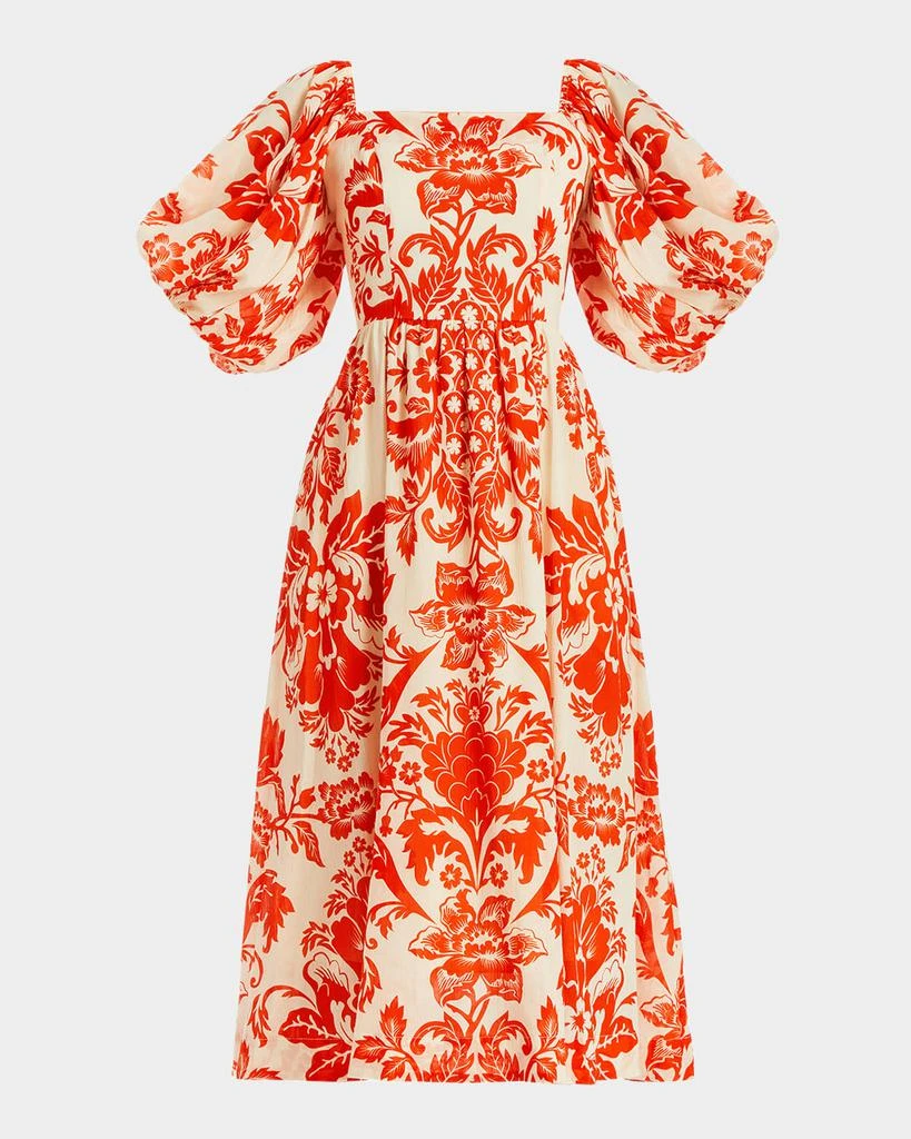 Mestiza New York Delphine Floral-Print Cotton Midi Dress 1