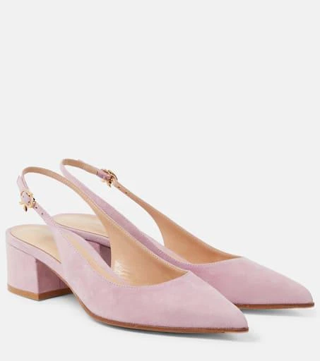 Gianvito Rossi Piper 45 suede slingback pumps 1
