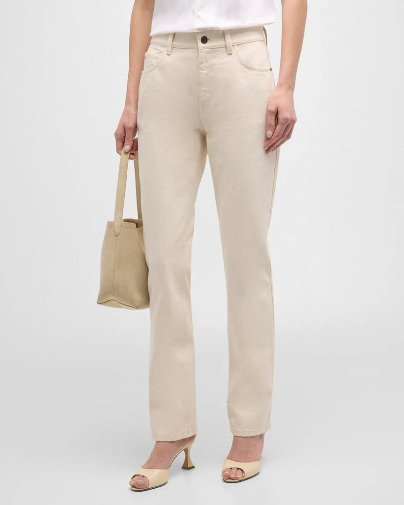 Lafayette 148 New York Cropped Straight-Leg Denim Jeans 2