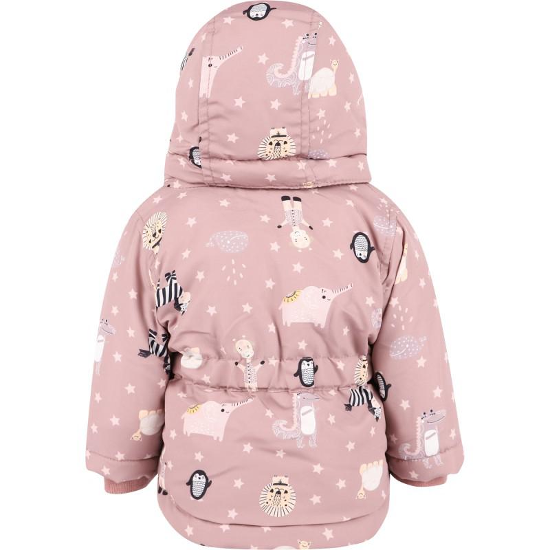 NAME IT® Funny animals padded jacket in powder pink